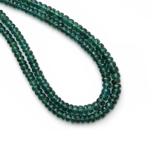 Chrome Apatite Faceted Rondelle Beads, 4 mm To 5.5 mm , Chrome Apatite Jewelry Making Beads, 17.5 Inches Full Strand, Price Per Strand