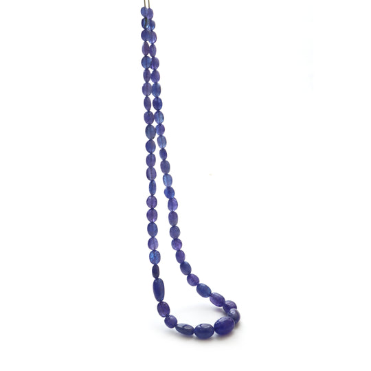 Tanzanite Smooth Tumble Beads, 5x7 mm To 11x16 mm, Tanzanite Jewelry Making Beads, 20 Inches Full Strand, Price Per Strand