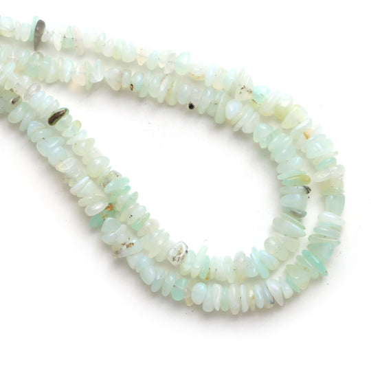 Peru Opal Smooth Chips Beads, 3x4 mm to 5x7 mm, Peru Opal Jewelry Making Beads, 18 Inches Full Strand, Price Per Strand