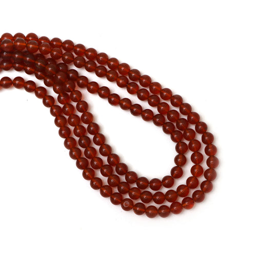 American Fire Opal Smooth Round Balls Beads, 6 mm, Fire Opal Jewelry Making Beads, 17.5 Inches Full Strand, Price Per Strand