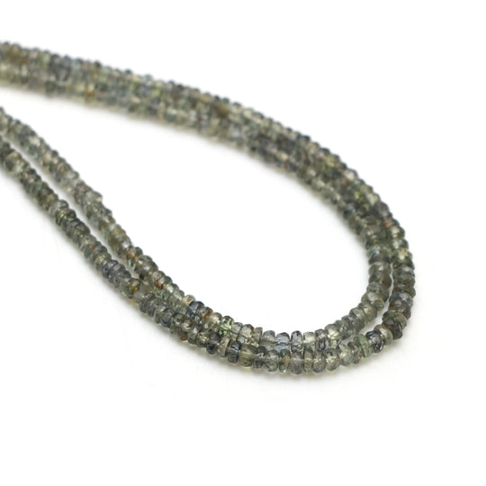 Sapphire Faceted Rondelle Beads, 2.5 mm To 3.5 mm, Sapphire Jewelry Making Beads, 18 Inches Full Strand, Price Per Strand