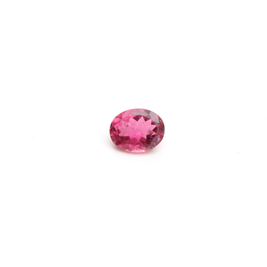 Natural Rubelite Faceted Oval Loose Gemstone, 8x10 mm, Rubelite , 1 Piece