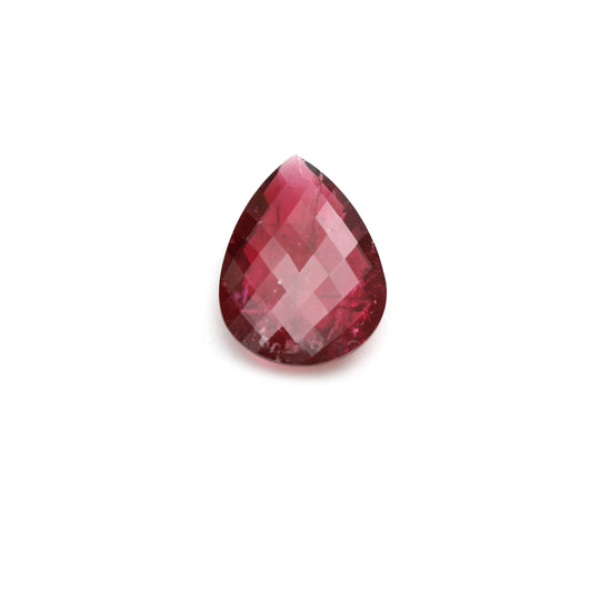 Natural Rubelite Faceted Pear Loose Gemstone, 16x22  mm, Rubelite , 1 Piece