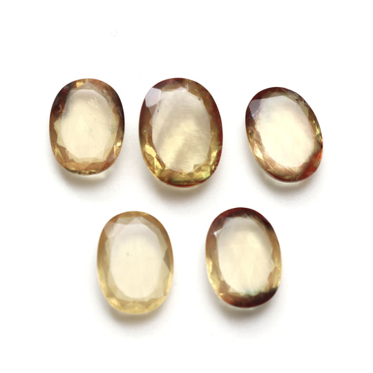 Natural Andesine Faceted Oval Loose Gemstone, 15x20 mm to 17x22 mm, Andesine Jewelry Making Gemstone, Set of 5 Pieces