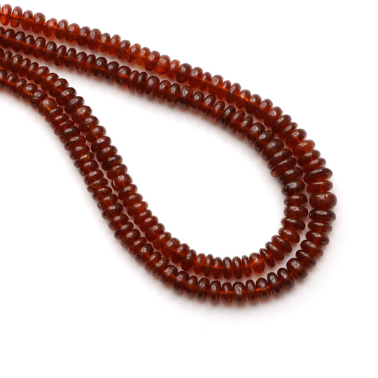 Orange Kyanite Smooth Rondelle Beads, 6 mm To 8 mm, Orange Kyanite Jewelry Making Beads, 18 Inches Full Strand, Price Per Strand