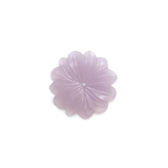 Natural Yttrium Fluorite Flower Carving Loose Gemstone, 26x26 mm, Yttrium Fluorite Jewelry Handmade , 1 Piece