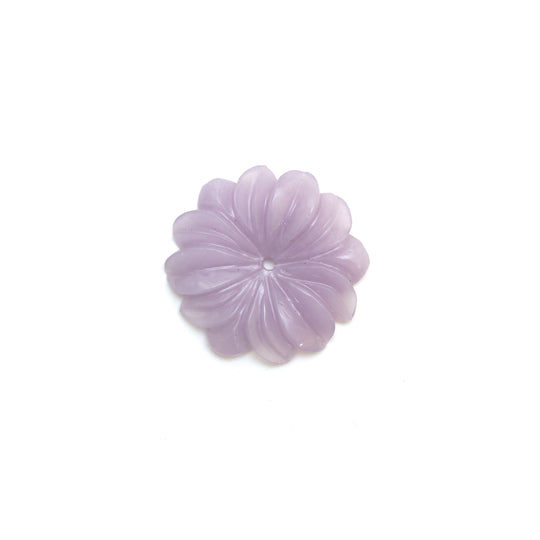 Natural Yttrium Fluorite Flower Carving Loose Gemstone, 28x28 mm, Yttrium Fluorite Jewelry Handmade , 1 Piece