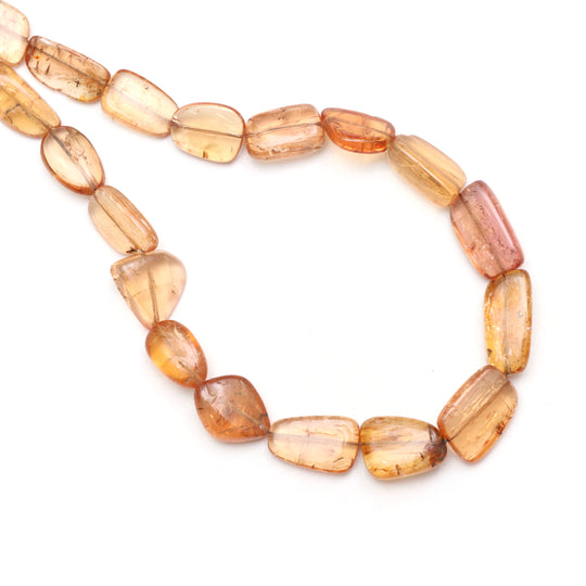 Imperial Topaz Smooth Tumble Beads , 6.5x9 mm To 8x17 mm , Imperial Topaz Jewelry Making Beads, 18 Inch Full Strand, Price Per Strand