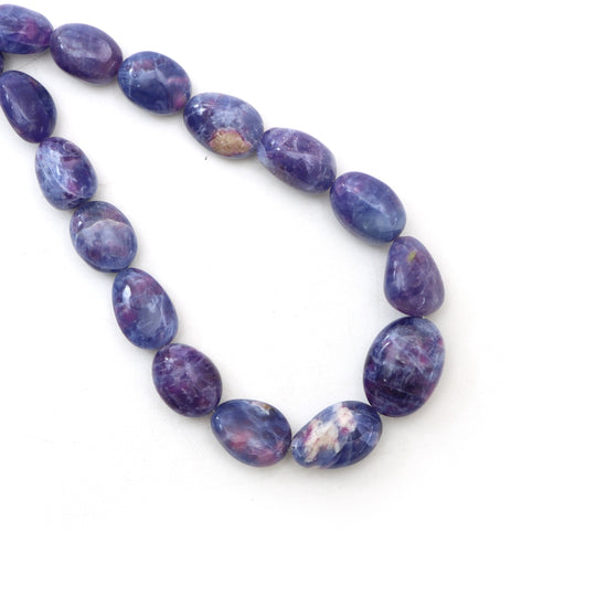 Hackmanite Smooth Tumble Beads, 7.5x9 mm To 16.5x22 mm, Hackmanite Jewelry Making Beads, 19 Inches Full Strand, Price Per Strand