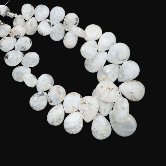 Hyalite Opal Smooth Pear Beads, 6x8 mm To 13x17 mm, Hyalite Opal Jewelry Making Beads, 7 Inches Full Strand, Price Per Strand