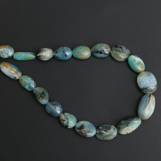 Peru Opal Smooth Tumble Beads | 7x8 mm to 12.5x15.5 mm | Opal Jewelry Making Beads | 18 Inch Full Strand | Price Per Strand