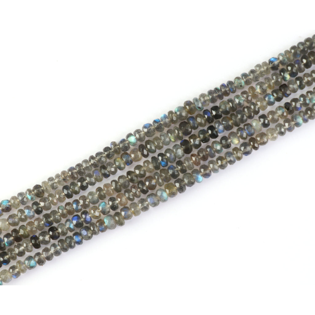 Natural Labradorite Round Faceted Beads, 4 MM to 6 MM, Labradorite , 8 Inch, Per Strand Price - National Facets, Gemstone Manufacturer, Natural Gemstones, Gemstone Beads