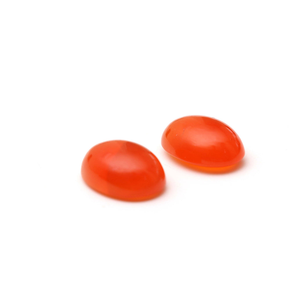 AAA Quality Natural Carnelian Smooth Oval Cabochon Gemstone | 13x18 mm | Gemstone Cabochon | Pair ( 2 Pieces ) - National Facets, Gemstone Manufacturer, Natural Gemstones, Gemstone Beads