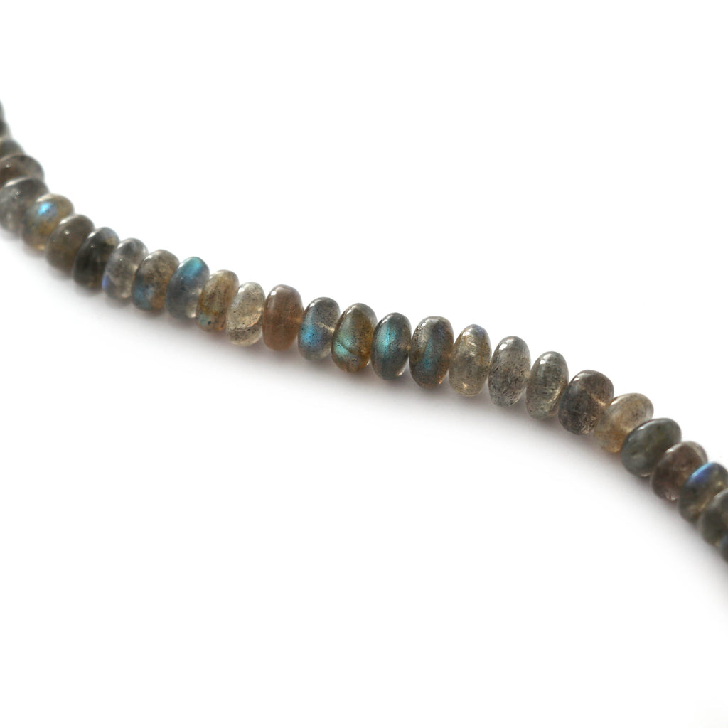 Labradorite Smooth Beads - 6 mm to 8 mm - Labradorite - Gem Quality , 8 Inch/ 20 Cm Full Strand, Price Per Strand - National Facets, Gemstone Manufacturer, Natural Gemstones, Gemstone Beads