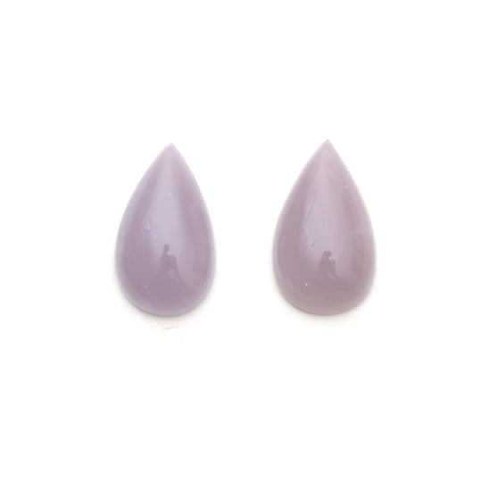 Natural Yttrium Fluorite Smooth Pear Cabochon Gemstone | 15x25 mm | Gemstone Cabochon | Pair ( 2 Pieces )