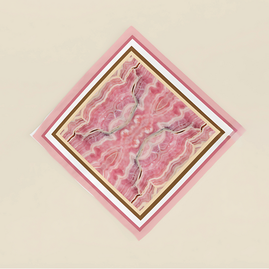 Rhodochrosite Rose - 100% Organic Silk Scarf