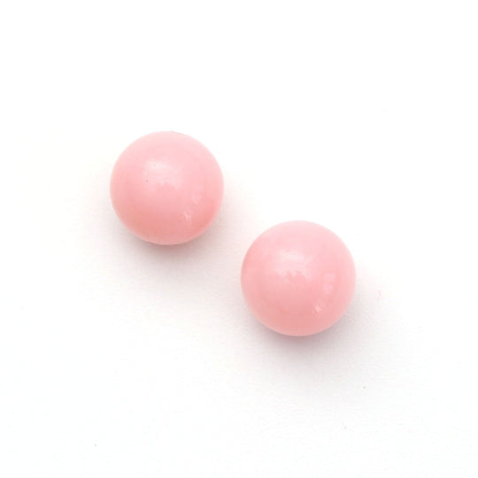 Natural Pink Opal Smooth Balls Round Gemstone ,8mm Balls , pink opal sphere , Jewelry Making ,Price Per pair (2pcs)
