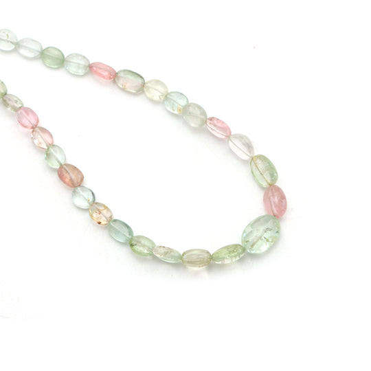 Multi tourmaline smooth oval beads, 3x4 mm to 7x9 mm, Tourmaline jewelry making beads, Oval shape tourmaline, 16 inches strand, Price per strand