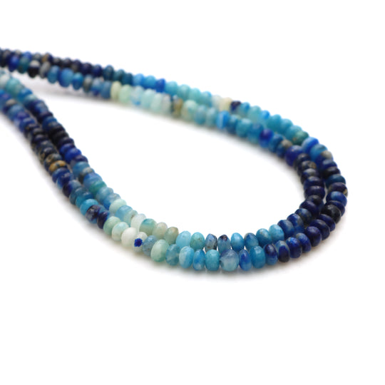 Afghanite smooth rondelle beads, 3.5 mm to 5 mm, Afghanite jewelry making beads, Rondelle shape beads, 18 inches strand, Price per strand