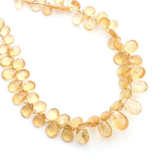 Imperial Topaz Faceted Pear Beads, 4x6 mm to 7x11 mm, Topaz Jewelry Making Beads, Faceted Pear Shape Topaz, 8 Inch Strand, Price Per Strand