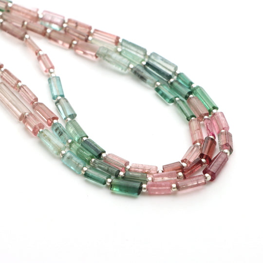 Multi Tourmaline Smooth Cylinder Beads, 3x7 mm to 3x8 mm, Tourmaline Beads, Cylinder Shape Tourmaline, 19 Inch Strand, Price Per Strand