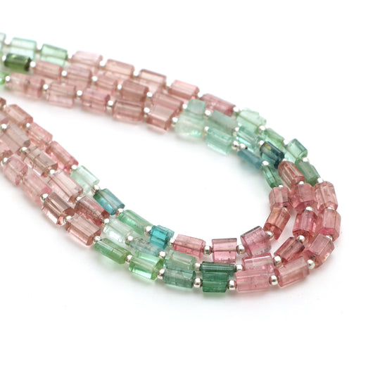 Multi Tourmaline Smooth Cylinder Beads, 3x5 mm to 4x6 mm, Tourmaline Beads, Cylinder Shape Tourmaline, 19 Inch Strand, Price Per Strand