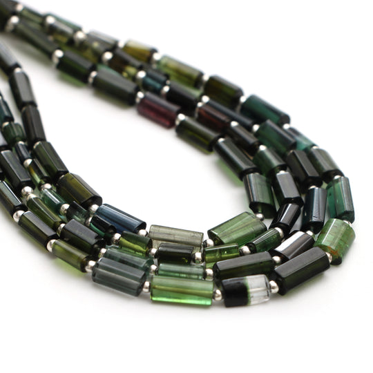 Multi Tourmaline Smooth Cylinder Beads, 2x4 mm to 6x10 mm, Tourmaline Beads, Cylinder Shape Tourmaline, 19 Inch Strand, Price Per Strand