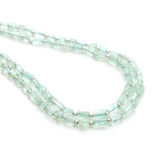 エメラルドファセットシリンダービーズ、3x4 mm から 4x6 mm、エメラルドジュエリーメイキングビーズ、シリンダーシェイプエメラルド、18 インチストランド、1 ストランドあたりの価格