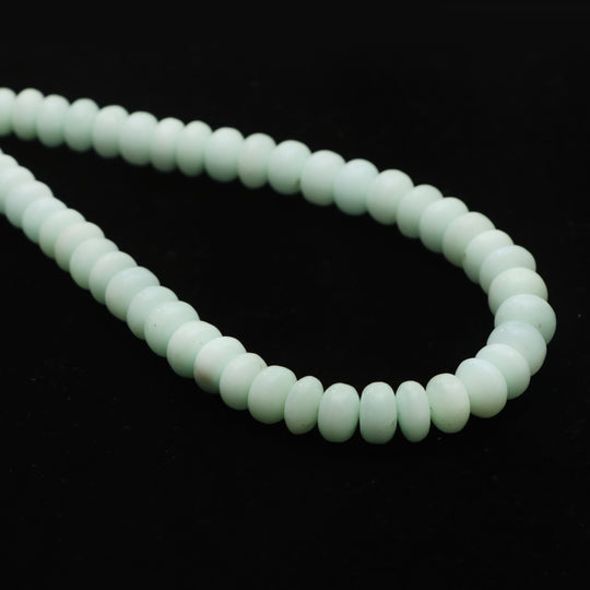 Chrysoprase smooth rondelle beads, 5 mm to 8.5 mm, Chrysoprase jewelry making beads, Rondelle shape chrysoprase, 18 inches strand, Price per strand