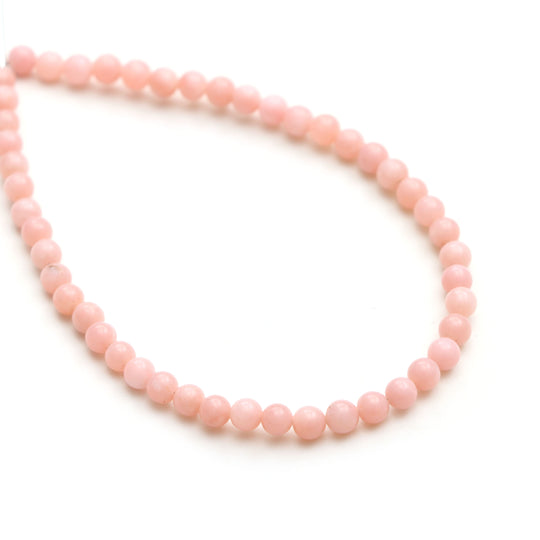 Pink Opal Smooth Round Ball Beads, 4 mm To 4.5 mm, Pink Opal Jewelry Making Beads, Opal Beads, 8 Inches Full Strand, Price Per Strand