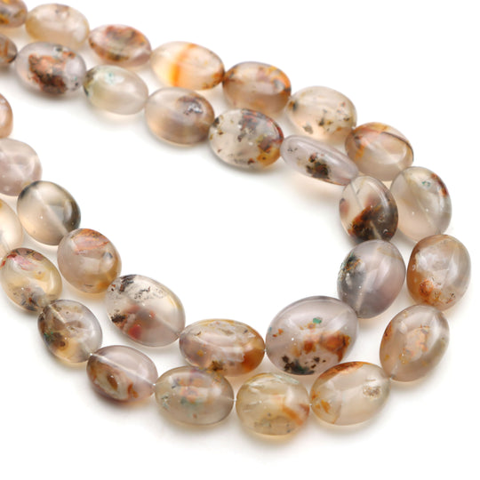 Copper Chrysocolla Smooth Tumble Beads, 7x9 mm To 11x14.5 mm, Chrysocolla Jewelry Making Beads, 18 Inches Full Strand, Price Per Strand