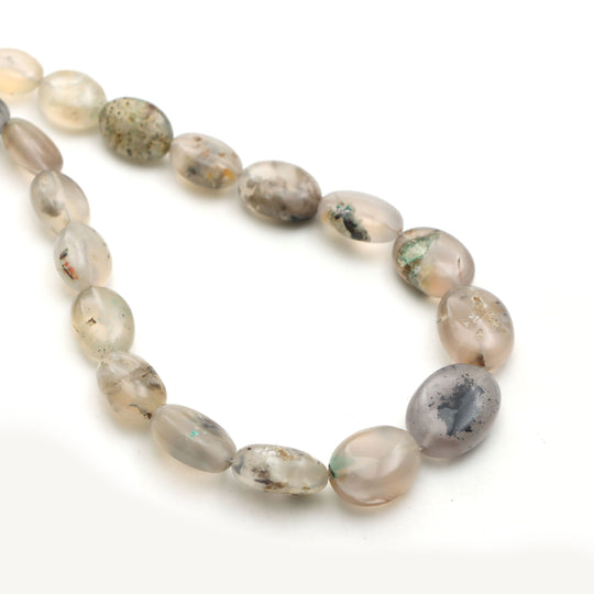 Copper Chrysocolla Smooth Tumble Beads, 5x6 mm To 12x15.5 mm, Chrysocolla Jewelry Making Beads, 17 Inches Full Strand, Price Per Strand