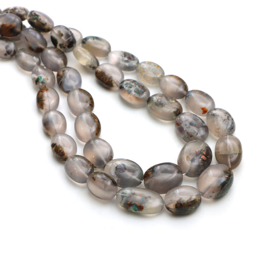 Copper Chrysocolla Smooth Tumble Beads, 7x10 mm To 12x15 mm, Chrysocolla Jewelry Making Beads, 18 Inches Full Strand, Price Per Strand