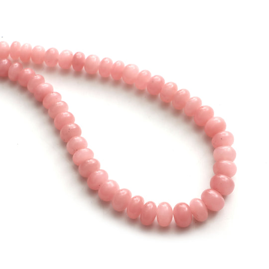 Guava Quartz Smooth Rondelle Beads, 6.5 mm To 9.5 mm, Guava Quartz Jewelry Making Beads, Quartz Beads, 20 Inch Full Strand, Price Per Strand