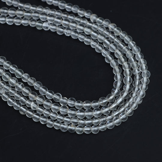 Hyalite Opal Smooth Round Ball Beads, 4 mm, Hyalite Opal Jewelry Making Beads, Opal Beads, 18 Inches Full Strand, Price Per Strand