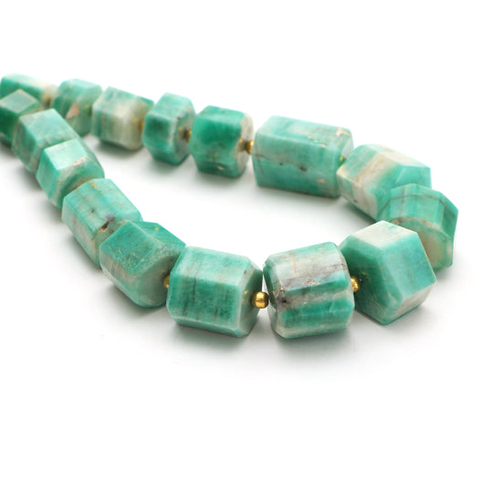 エメラルド スムース シリンダー ビーズ、9x10.5 mm ～ 17.5x20.5 mm、プレーン エメラルド ビーズ、シリンダー シェイプ エメラルド、22 インチ ストランド、1 ストランドあたりの価格