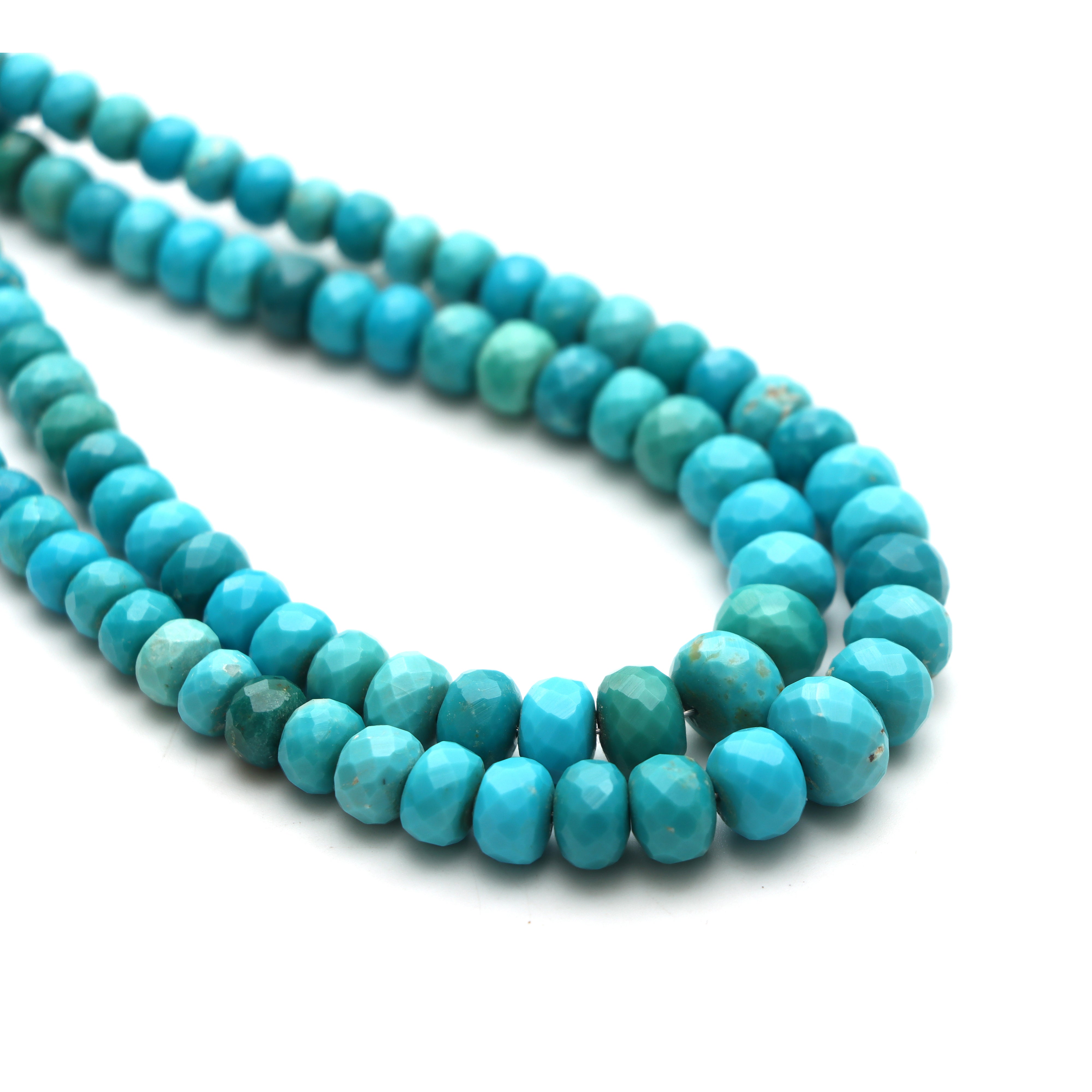 Turquoise Faceted Rondelle Beads, 4.5 mm To 9 mm, Turquoise Jewelry Ma –  National Facets