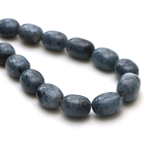 Indonesian chalcedony smooth tumble beads, 9.5x12 mm to 13x16 mm, Tumble shape chalcedony, Plain chalcedony, 20 inches, Price per strand