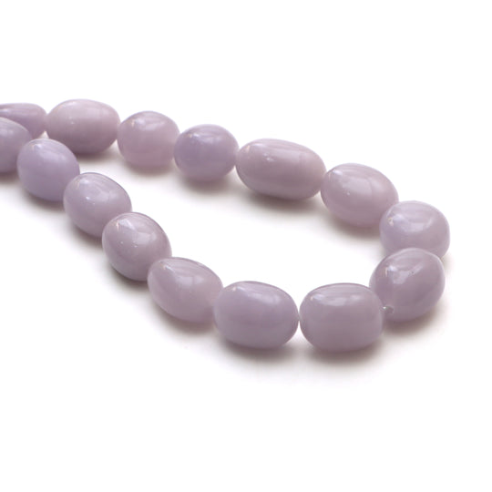 イットリウム フローライト スムース タンブル ビーズ、8x12 mm ～ 14.5x18 mm、プレーン フローライト ビーズ、タンブル シェイプ フローライト、20 インチ ストランド、1 ストランドあたりの価格