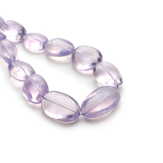 Lavender quartz smooth tumble beads, 11.5x12.5 mm to 16.5x28.5 mm, Quartz jewelry making beads, 17 inches strand, Price per strand