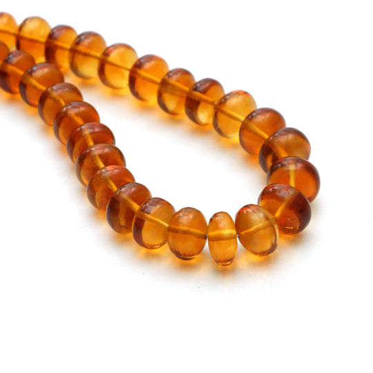 Citrine smooth rondelle beads, 8.5 mm to 11.5 mm, Citrine jewelry making beads, Rondelle shape beads, 20 inches strand, Price per strand