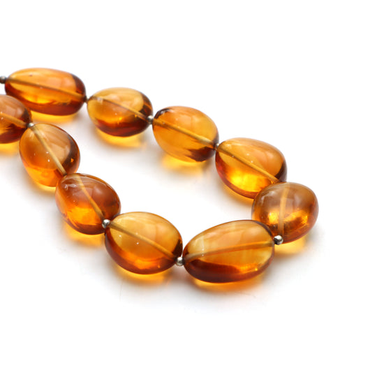 Citrine smooth tumble beads, 14.5x16.5 mm to 17x21 mm, Citrine jewelry making beads, Tumble shape beads, 20 inches strand, Price per strand