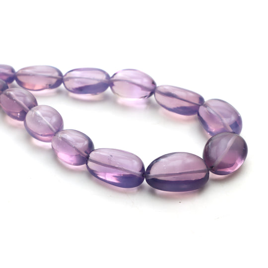 Lavender quartz smooth tumble beads, 12.5x18.5 mm to 17x23.5 mm, Plain Quartz beads, Tumble shape quartz, 22 inches strand, Price per strand
