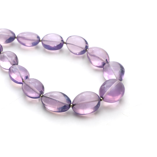 Lavender quartz smooth tumble beads, 10.5x14 mm to 16.5x21 mm, Plain Quartz beads, Tumble shape quartz, 21 inches strand, Price per strand