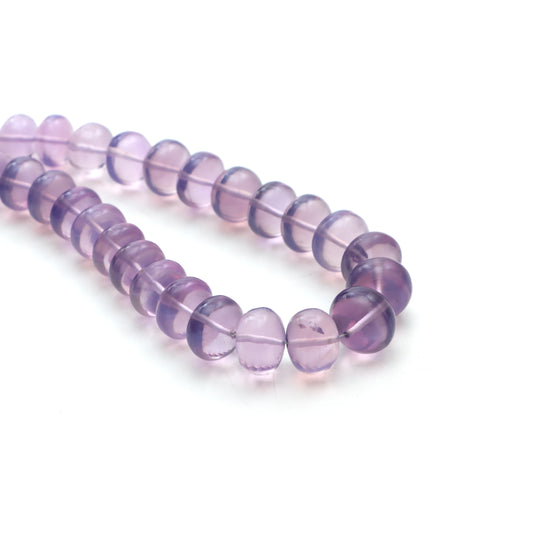 Lavender quartz smooth rondelle beads, 10 mm to 14 mm, Quartz jewelry making beads, Rondelle shape beads, 20 inches strand, Price per strand