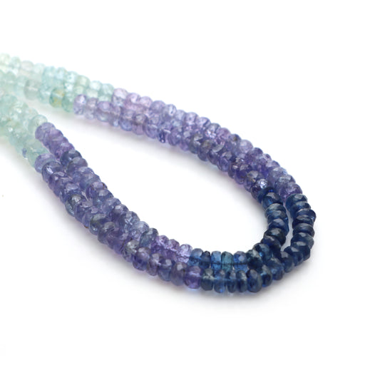 Mix Precious & Semi-Precious Faceted Rondelle Beads, 4.5 mm, Precious and Semi-Precious Beads , 18 Inches Full Strand, Price Per Strand