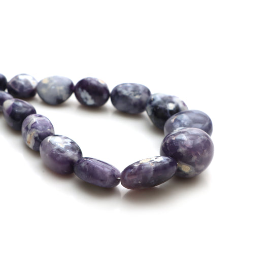 Purple opal smooth tumble beads, 8x10 mm To 18x22 mm, Purple opal jewelry making beads, Tumble shape opal, 20 inch strand, Price per strand