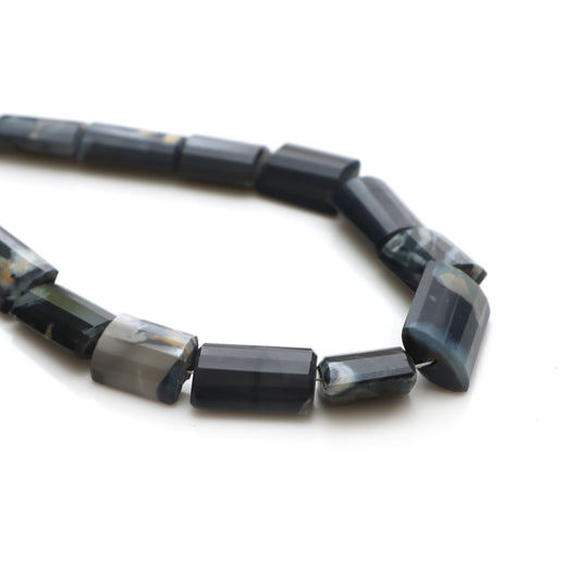 Australian Opal Faceted Cylinder Beads, 9x12 mm To 14x22 mm, Opal Faceted Cylinder, 20 Inches Full Strand, Price Per Strand