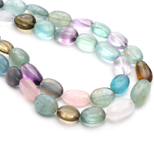 Mix Semi Smooth Tumble Beads, 10x13 mm, Mix Semi Jewelry Making Beads, Plain Semi Beads, Mix Semi Tumble, 20 Inches Strand, Price Per Strand