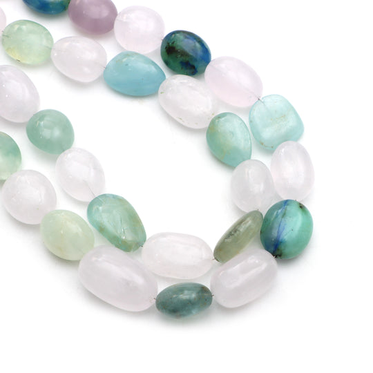 Mix Semi Smooth Tumble Beads, 13.5x18 mm to 13x19 mm, Mix Semi Jewelry Making Beads, Plain Semi Beads, 19 Inches Strand, Price Per Strand